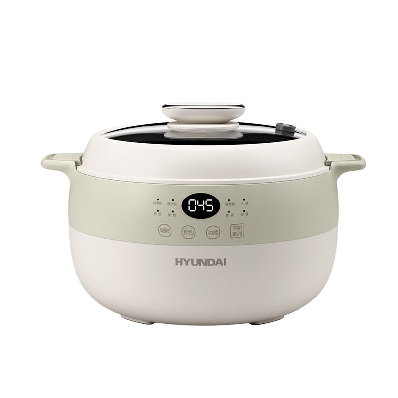 韩国HYUNDAI鸳鸯双胆电饭煲4L家用多功能微压锅火锅一锅三用新款