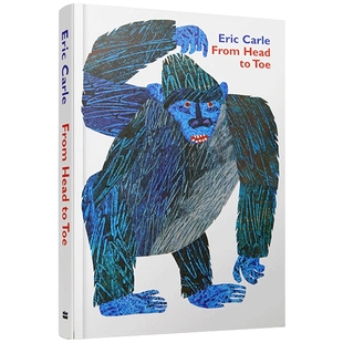 从头动到脚 英文原版 from head to toe 从头到脚英文绘本 0-3岁儿童启蒙纸板书 Eric Carle艾瑞卡尔爷爷 吴敏兰推荐书单 锻炼身体