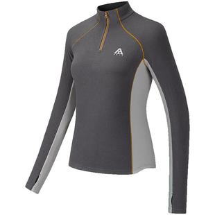 安踏户外抓绒衣女半拉链长T冬季冲锋衣内胆摇粒绒保暖长袖打底衫