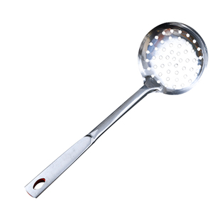 加厚油炸火锅大漏勺家用大码不锈钢厨师油鼓漏厨房大号过滤网漏勺