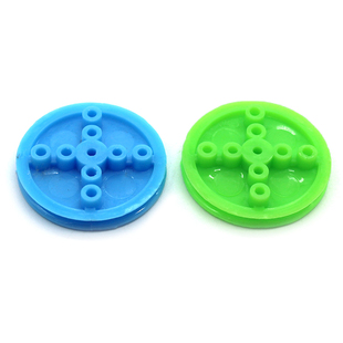 2*42mm皮带轮 圆孔皮带轮TT马达车轮 DIY皮带传动小轮子塑料传动