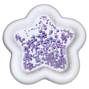 DANA新款雾中青莲平底圆形水钻超闪混合款式美甲钻饰品指甲贴钻