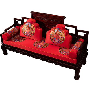 红木沙发坐垫中式实木沙发垫新中式罗汉床垫子套罩高档防滑海绵垫