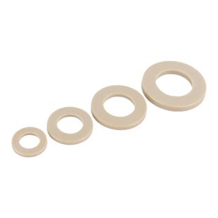 PEEK高强度塑料垫片圆形加大加厚螺丝平垫圈超薄介子耐高温耐酸碱