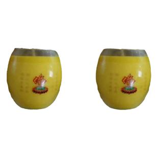 慧缘酥油灯厂佛钵酥油灯鼓形带佛字7天斗烛酥油灯玻璃杯佛灯