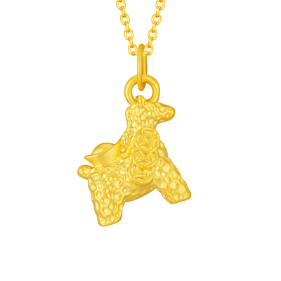 水贝黄金小马吊坠足金999小克重