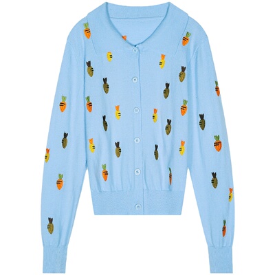 落落狷介长袖开衫毛衣女