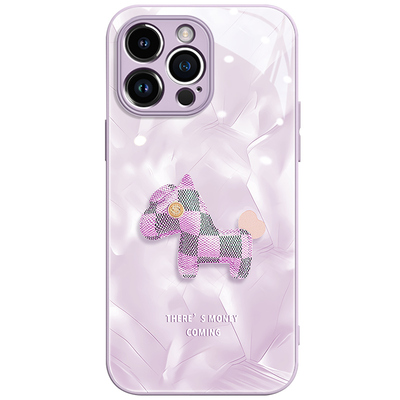 iphone15液态玻璃清新创意发财马