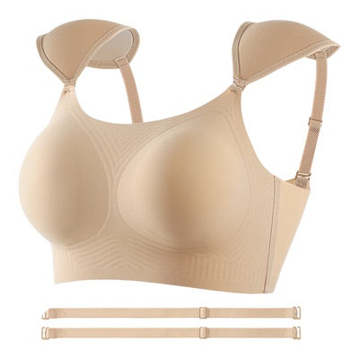 粉底液垫肩无痕内衣小胸聚拢显大