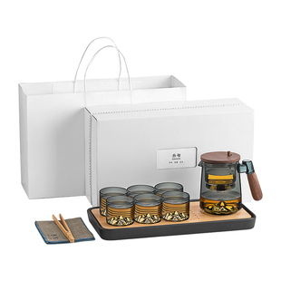 叁旬玻璃飘逸杯泡茶壶茶水分离懒人神器家用轻奢高档功夫茶具套装