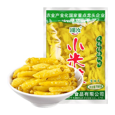 小米辣野山椒泡椒750g酸辣地道