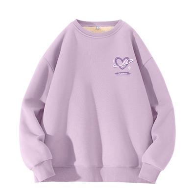 JR真维斯紫色圆领加绒卫