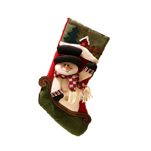 圣诞袜子礼物袋大号老人雪人礼品糖果袜场景吊饰挂饰圣诞节装饰品