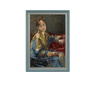 复古典雅数字油画框带画布外框架装裱diy定制边条大尺寸作品挂墙