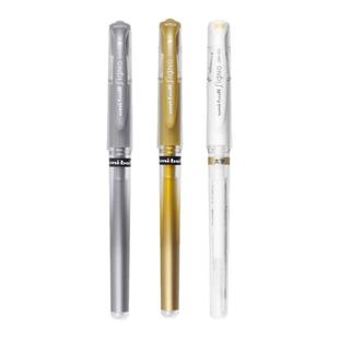 三菱高光笔UM-153 1.0mm金银白色签字笔手账黑卡留白勾线防水涂鸦