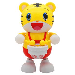 会唱歌跳舞打鼓小萌虎灯光音乐摇摆老虎机器人宝宝练抬头电动玩具