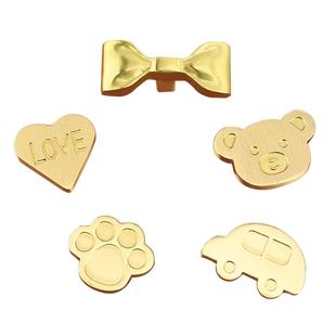 铜匠师卡通儿童衣柜拉手小熊猫爪衣柜门把手小孩房间抽屉黄铜拉手