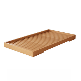 蒙氏地台床榉木落地床男女孩儿童床实木单人床透气防潮榻榻米床架