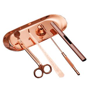 蜡烛点火器工具套装剪刀灭烛器灭烛罩钩托盘香薰工具5件套