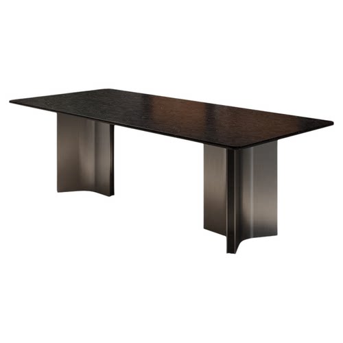 德利丰3D肌理大师岩板餐桌家用长方形极简轻奢高级感意式餐桌椅子