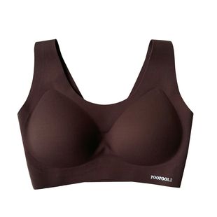 MTUN米糖10A抗菌云感微磨毛睡眠内衣女背心式无钢圈收副乳文胸