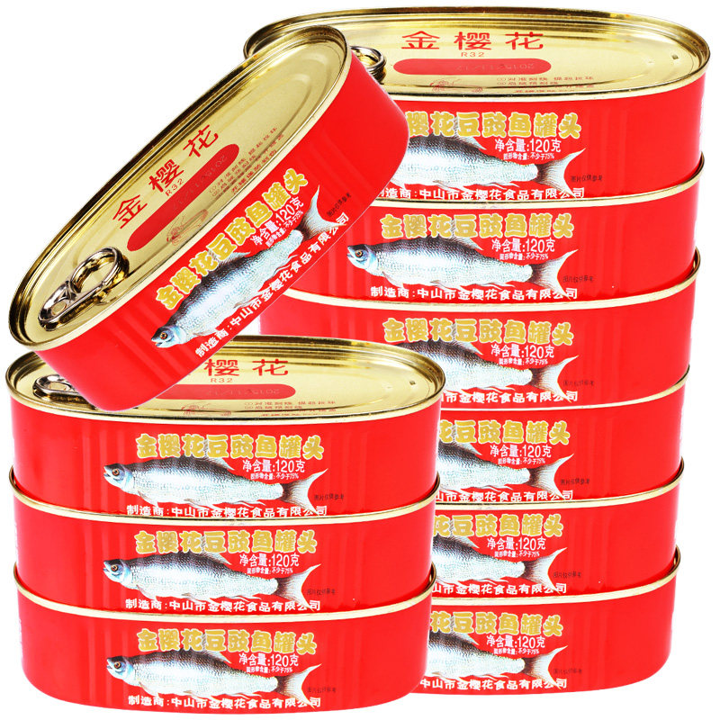 金樱花豆豉鱼罐头下饭菜 咸味五鱼类罐头