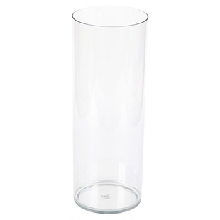 塑料花瓶PET圆形透明耐摔圆桶插花桶质感收纳花盆容器花艺