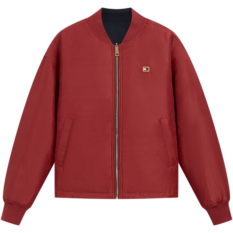 Tommy女装双面穿宽松棒球棉服