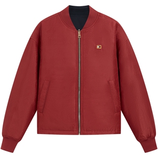 【马年新年系列】Tommy26春夏新款女双面穿美式棒球棉服夹克外套