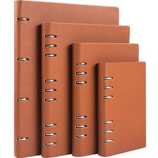 A4活页笔记本可拆卸活页本镂空笔记本子b5商务活页夹外壳A5礼盒装记事本大学生日记本工作会议记录本定制LOGO