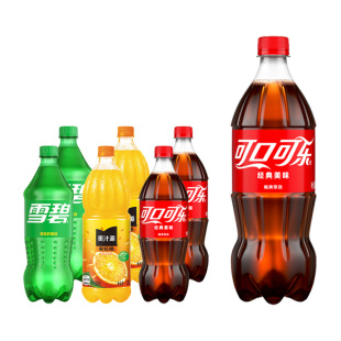 可口可乐雪碧果粒橙1.25L碳酸饮料2瓶芬达汽水大瓶批发低脂饮品卡