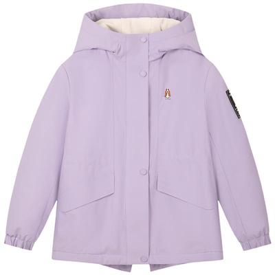 暇步士女童加绒风衣大童保暖外套