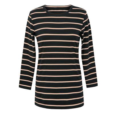 纯棉长袖t恤女士2025秋季新款妈妈装宽松遮屁股中长款上衣打底衫