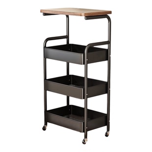 中古小推车置物架茶几零食床头柜卧室客厅沙发移动边几多层收纳架