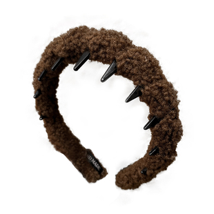 秋冬羊羔毛发箍女高颅顶新款高级感洋气时尚巨好看的洗脸头箍发卡