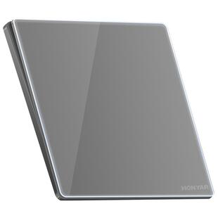 鸿雁开关插座面板超薄86型家用五孔插座多孔16a暗装电源开关E4灰