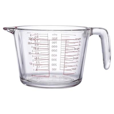 玻璃量杯带刻度耐高温家用食品级
