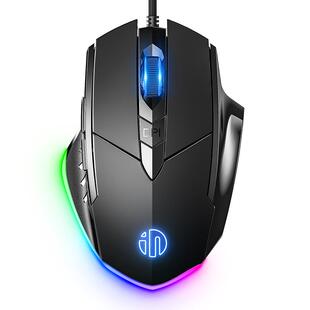 英菲克PW1有线鼠标静音机械游戏宏电竞办公电脑家用USB台式吃鸡