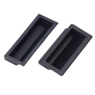 LS537-1-2-3内嵌式机柜门暗拉手XAD21抽屉柜嵌入把手黑色塑料扣手