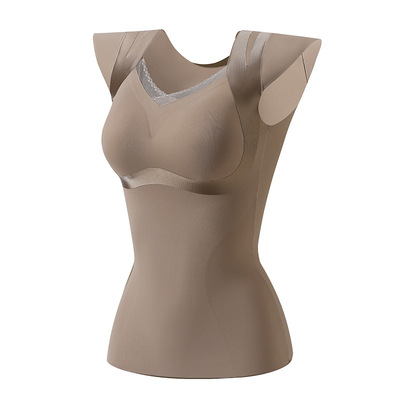 秋冬新款保暖背心自带胸罩