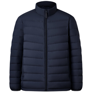 坦博尔轻薄羽绒服男25新款立领叠穿户外休闲运动徒步短款保暖外套