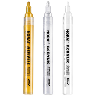 金色签字笔粗头签名笔金属油漆笔防水防油不易掉色签到笔美术专用白色高光笔丙烯马克笔银色明星细头记号笔