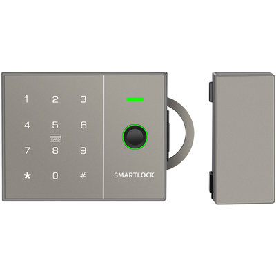 玻璃门指纹密码锁免打孔