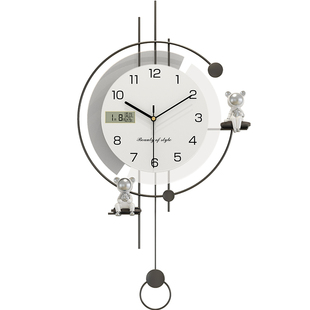 简约风钟表挂钟客厅2026年新款高档轻奢现代餐厅创意时钟网红挂表