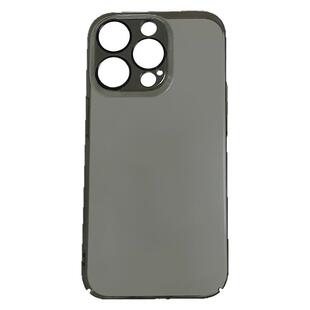 新款iPhone15透黑手机壳适用苹果14Promax全包PC不褪色不变黄透明硬壳13防摔防护超薄12保护套男女款11高级感