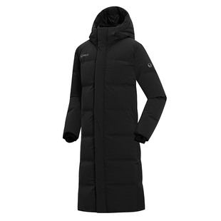 HALTI哈尔迪男女同款95加厚鹅绒石墨烯保暖运动长款面包羽绒服708