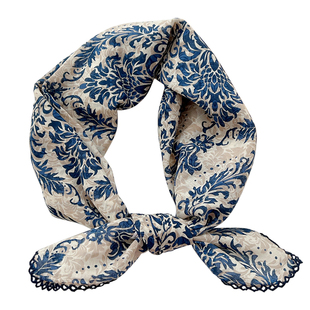 2025新款复古民族风棉纱丝巾女春夏季海边拍照小方巾户外防晒头巾