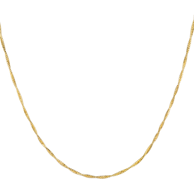 森吾超闪双股钻石链通勤纯银项链