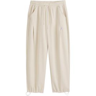 太平鸟男装净色百搭休闲裤春夏卫裤男士长裤宽松运动卫裤薄直筒潮