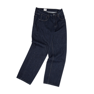 IDLT 宽松直筒 12.5oz高品质原色水洗深蓝色牛仔裤阔腿潮男女